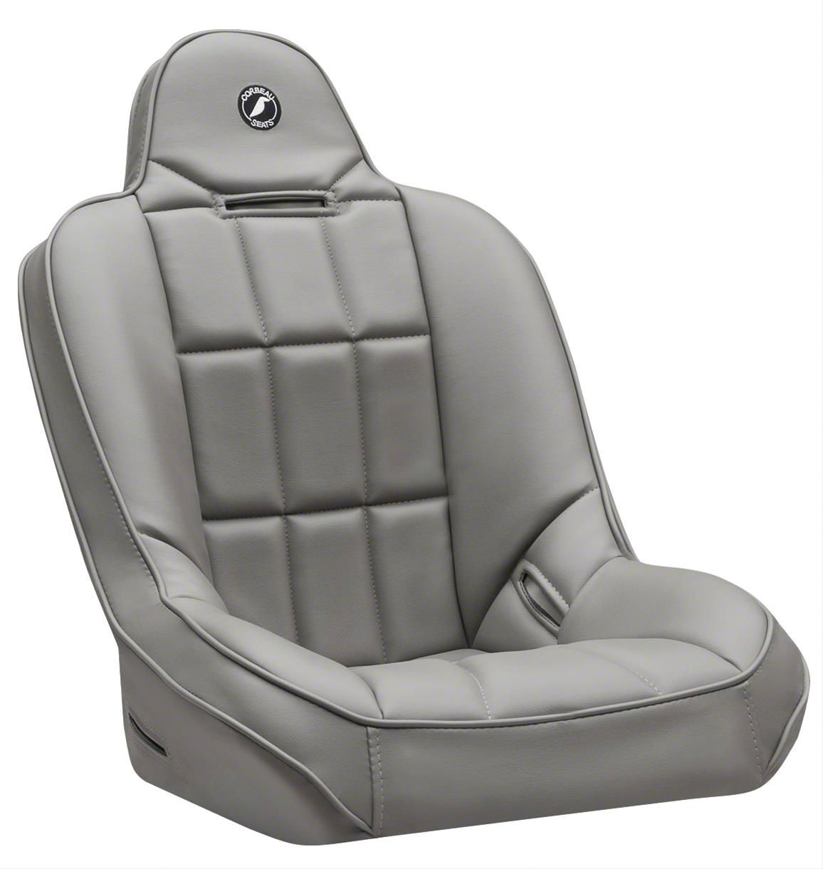 Corbeau Baja SS Suspension Seats with Double Locking Seat Brackets; Gray Vinyl (97-02 Jeep Wrangler TJ)