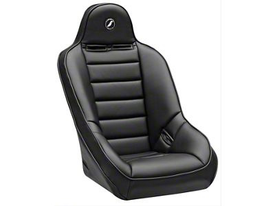 Corbeau Baja Ultra Suspension Seats with Double Locking Seat Brackets; Black Vinyl (18-23 Jeep Wrangler JL)