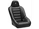 Corbeau Baja Ultra Suspension Seats with Double Locking Seat Brackets; Black Vinyl (97-02 Jeep Wrangler TJ)