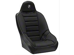 Corbeau Baja Ultra Suspension Seats with Double Locking Seat Brackets; Black Vinyl/Cloth (87-90 Jeep Wrangler YJ)