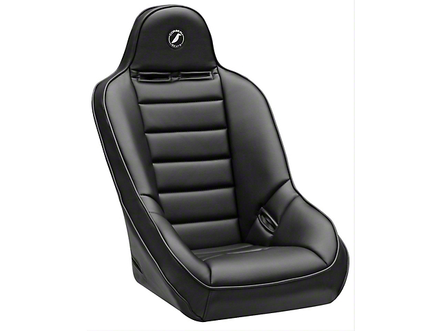 Corbeau Baja Ultra Wide Suspension Seats with Double Locking Seat Brackets; Black Vinyl (16-23 Tacoma)