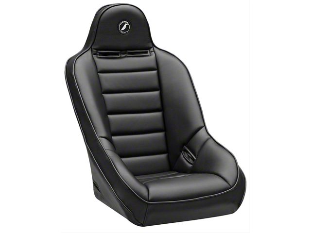 Corbeau Baja Ultra Wide Suspension Seats with Double Locking Seat Brackets; Black Vinyl (78-86 Jeep CJ7)