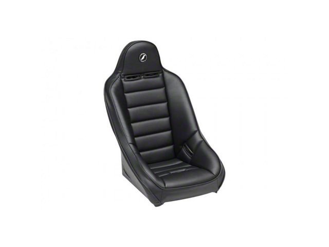Corbeau Baja Ultra Wide Suspension Seats with Double Locking Seat Brackets; Black Vinyl (97-02 Jeep Wrangler TJ)