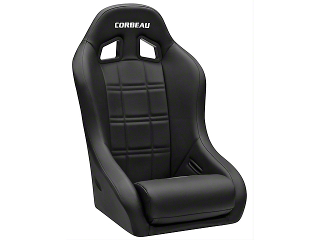 Corbeau Baja XP Suspension Seats with Double Locking Seat Brackets; Black Vinyl (97-02 Jeep Wrangler TJ)