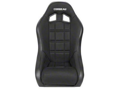 Corbeau Baja XP Suspension Seats with Double Locking Seat Brackets; Black Vinyl/Cloth (18-23 Jeep Wrangler JL)
