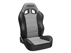 Corbeau Baja XRS Suspension Seats with Double Locking Seat Brackets; Black Vinyl/Gray HD Vinyl (97-02 Jeep Wrangler TJ)