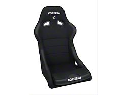 Corbeau Forza Wide Racing Seats with Double Locking Seat Brackets; Black Cloth (12-22 All)