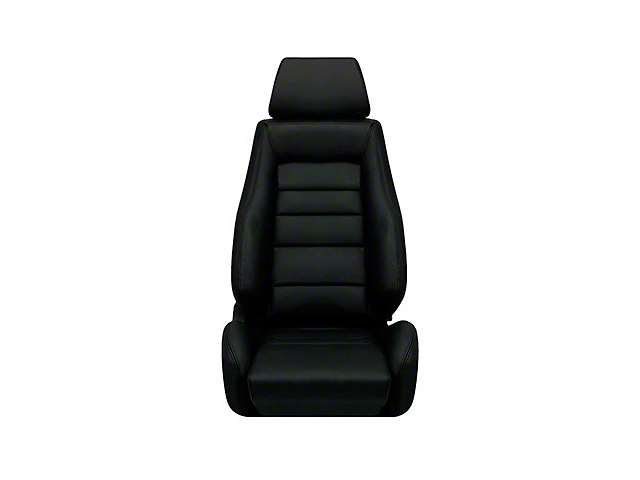 Corbeau GTS II Reclining Seats with Double Locking Seat Brackets; Black Leather (12-23 Challenger)