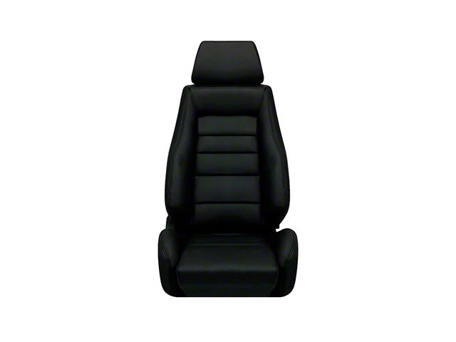 Corbeau GTS II Reclining Seats with Double Locking Seat Brackets; Black Leather (20-24 Jeep Gladiator JT)