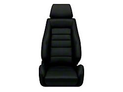 Corbeau GTS II Reclining Seats with Double Locking Seat Brackets; Black Leather (15-18 Jeep Wrangler JK 4-Door)
