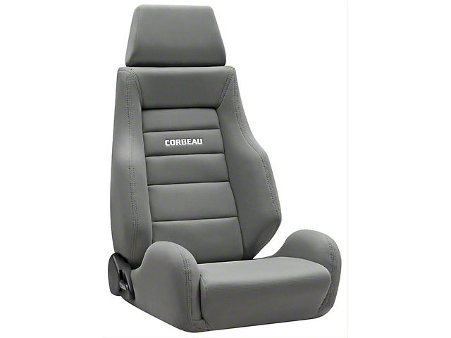Corbeau GTS II Reclining Seats with Double Locking Seat Brackets; Gray Cloth (05-15 Tacoma)
