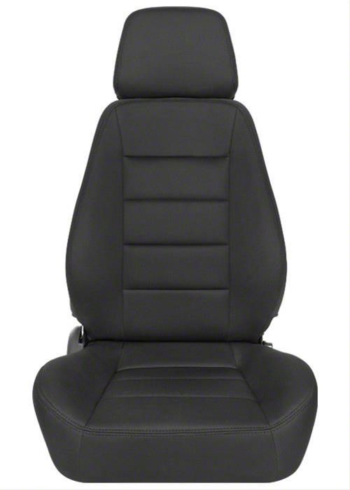 Corbeau Sport Reclining Seats with Double Locking Seat Brackets; Black Cloth (07-10 Jeep Wrangler JK 2-Door; 07-14 Jeep Wrangler JK 4-Door)
