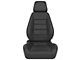 Corbeau Sport Reclining Seats with Double Locking Seat Brackets; Black Leather (11-18 Jeep Wrangler JK 2-Door)