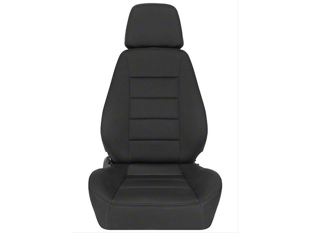 Corbeau Sport Reclining Seats with Double Locking Seat Brackets; Black Neoprene (07-10 Jeep Wrangler JK 2-Door; 07-14 Jeep Wrangler JK 4-Door)