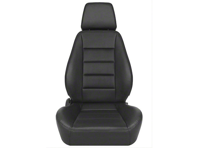 Corbeau Sport Reclining Seats with Double Locking Seat Brackets; Black Vinyl (91-95 Jeep Wrangler YJ)