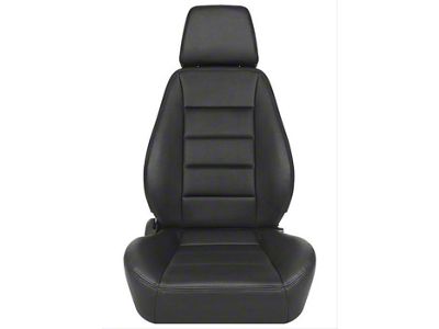 Corbeau Sport Reclining Seats with Double Locking Seat Brackets; Black Vinyl (05-15 Tacoma)