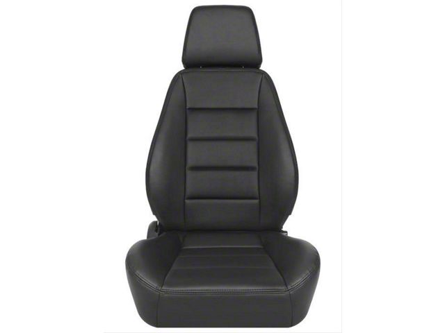 Corbeau Sport Reclining Seats with Double Locking Seat Brackets; Black Vinyl (87-90 Jeep Wrangler YJ)