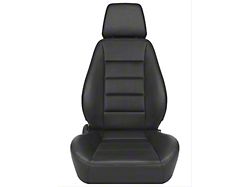 Corbeau Sport Reclining Seats with Double Locking Seat Brackets; Black Vinyl (05-09 Mustang)