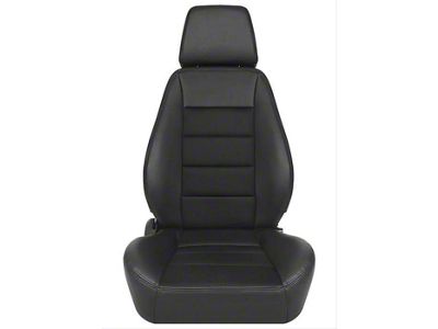 Corbeau Sport Reclining Seats with Double Locking Seat Brackets; Black Vinyl/Cloth (11-18 Jeep Wrangler JK 2-Door)