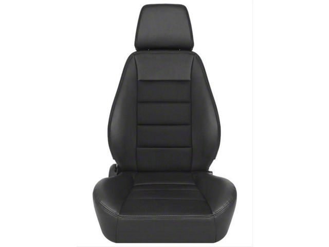 Corbeau Sport Reclining Seats with Double Locking Seat Brackets; Black Vinyl/Cloth (78-86 Jeep CJ7)