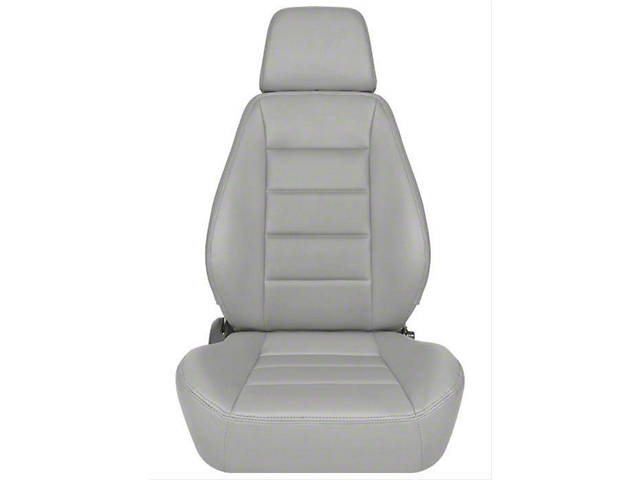 Corbeau Sport Reclining Seats with Double Locking Seat Brackets; Gray Vinyl (07-10 Jeep Wrangler JK 2-Door; 07-14 Jeep Wrangler JK 4-Door)