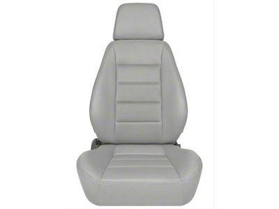 Corbeau Sport Reclining Seats with Double Locking Seat Brackets; Gray Vinyl (78-86 Jeep CJ7)