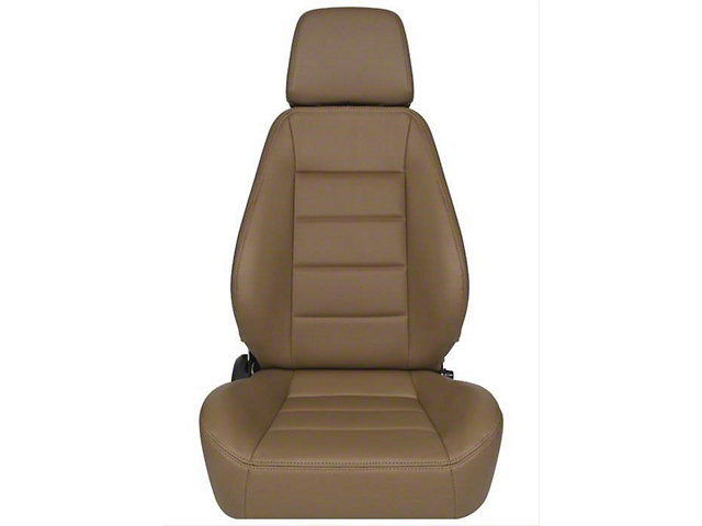 Corbeau Sport Reclining Seats with Double Locking Seat Brackets; Tan Vinyl (20-23 Jeep Gladiator JT)