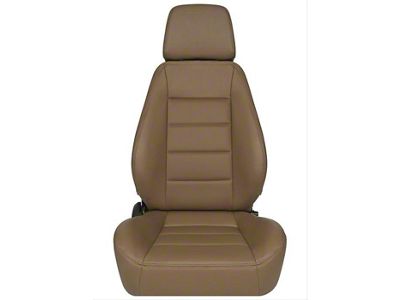Corbeau Sport Reclining Seats with Double Locking Seat Brackets; Tan Vinyl (20-24 Jeep Gladiator JT)