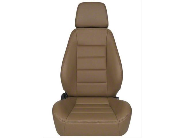 Corbeau Sport Reclining Seats with Double Locking Seat Brackets; Tan Vinyl (11-18 Jeep Wrangler JK 2-Door)