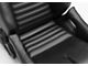 Corbeau Sportline RRB Reclining Seats with Double Locking Seat Brackets; Black Vinyl/Carbon Vinyl (87-90 Jeep Wrangler YJ)