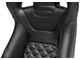 Corbeau Sportline RRB Reclining Seats with Double Locking Seat Brackets; Black Vinyl/Carbon Vinyl/Black Diamond Stitch (16-23 Tacoma)