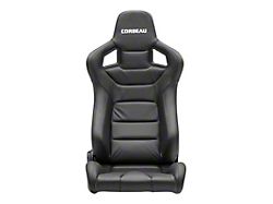 Corbeau Sportline RRS Reclining Seats with Double Locking Seat Brackets; Black Leather (15-22 Mustang)