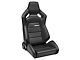 Corbeau Sportline RRX Reclining Seats with Double Locking Seat Brackets; Black Vinyl/Black HD Vinyl (20-24 Jeep Gladiator JT)