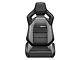 Corbeau Sportline RRX Reclining Seats with Double Locking Seat Brackets; Black Vinyl/Gray HD Vinyl (03-06 Jeep Wrangler TJ)