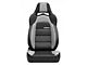 Corbeau Trailcat Reclining Seats with Double Locking Seat Brackets; Black Vinyl/Gray HD Vinyl (03-06 Jeep Wrangler TJ)