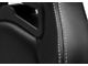 Corbeau Trailcat Reclining Seats with Double Locking Seat Brackets; Black Vinyl/White Stitching (15-18 Jeep Wrangler JK 4-Door)
