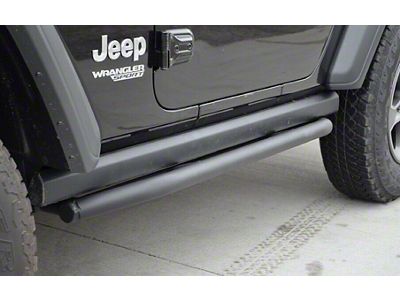 ACE Engineering Rock Sliders; Texturized Black (18-24 Jeep Wrangler JL 2-Door)