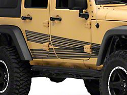 SEC10 Tire Tread Decal; Black (07-18 Jeep Wrangler JK 4-Door)