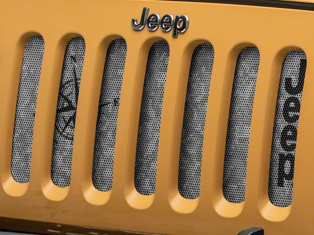 Jeep Licensed by RedRock Grille Insert; Tan Camo (07-18 Jeep Wrangler JK)
