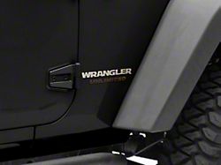 Officially Licensed Jeep Wrangler Side Logo; Silver (87-18 Jeep Wrangler YJ, TJ & JK)
