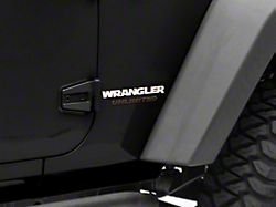 Officially Licensed Jeep Wrangler Side Logo; White (87-18 Jeep Wrangler YJ, TJ & JK)