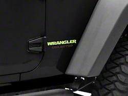 Officially Licensed Jeep Wrangler Side Logo; Lime Green (87-18 Jeep Wrangler YJ, TJ & JK)