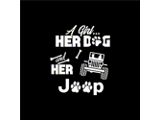 Girl, Her Dog and Jeep Spare Tire Cover with Camera Port; Black (18-26 Jeep Wrangler JL)