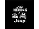 Girl, Her Dog and Jeep Spare Tire Cover; Black (66-18 Jeep CJ5, CJ7, Wrangler YJ, TJ & JK)