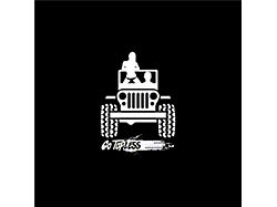 Jeep Go Topless Treads Spare Tire Cover; Black (66-18 Jeep CJ5, CJ7, Wrangler YJ, TJ & JK)