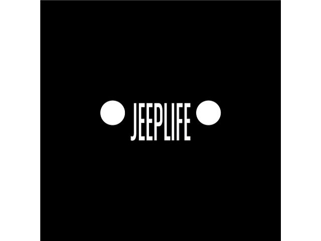 Jeep Grille Jeep Life Spare Tire Cover with Camera Port; Black (18-24 Jeep Wrangler JL)