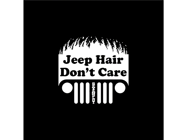Jeep Hair Don't Care Seven Slot Spare Tire Cover with Camera Port; Black (18-23 Jeep Wrangler JL)