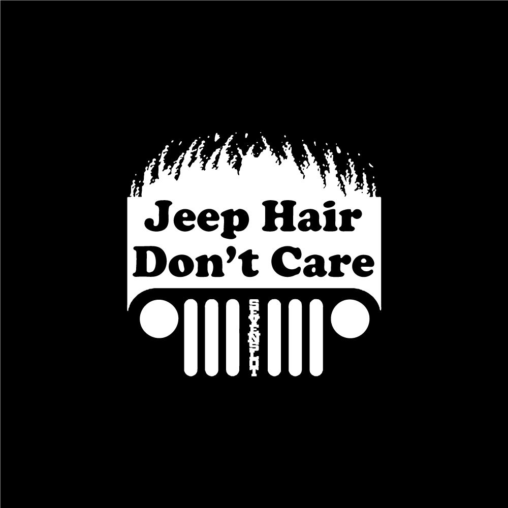 Jeep Wrangler Jeep Hair Don't Care Seven Slot Spare Tire Cover with Camera  Port; Black (18-23 Jeep Wrangler JL) Free Shipping