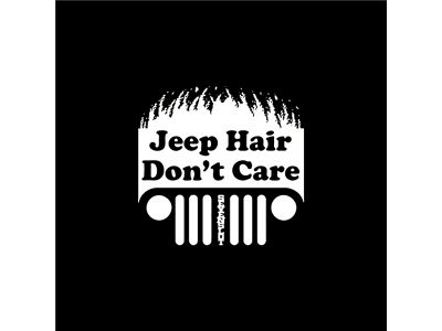 Jeep Hair Don't Care Seven Slot Spare Tire Cover with Camera Port; Black (18-24 Jeep Wrangler JL)