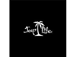 Jeep Life Palm Tree Spare Tire Cover with Camera Port; Black (18-24 Jeep Wrangler JL)